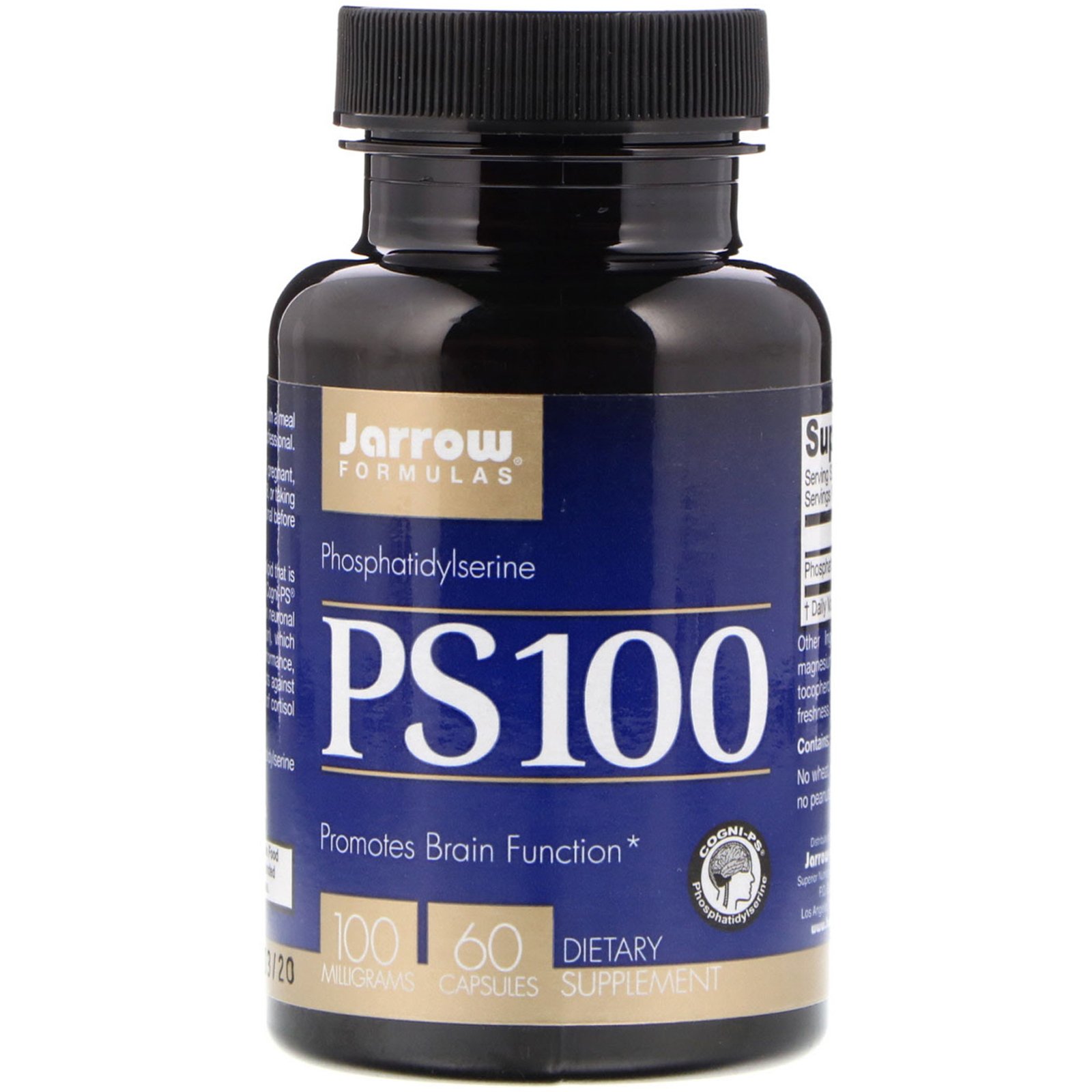 Jarrow Formulas, PS 100, 포스파티딜세린, 100mg, 60 캡슐